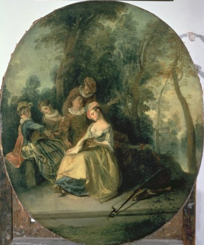 Konsertti Puistossa, 1725 tekijältä Nicolas Lancret